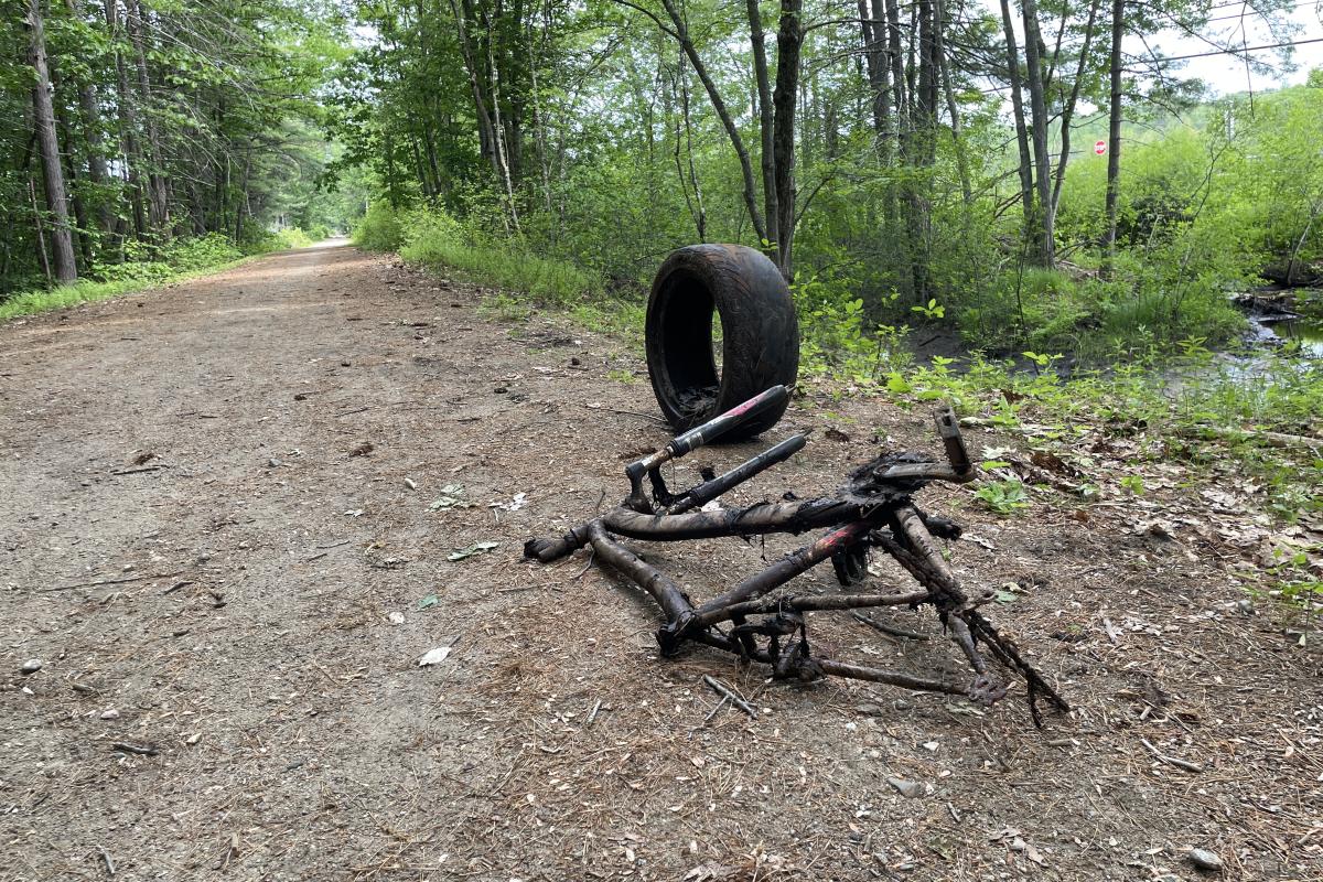 Trash removed from drainage ditch at River Day June 6, 2026.
